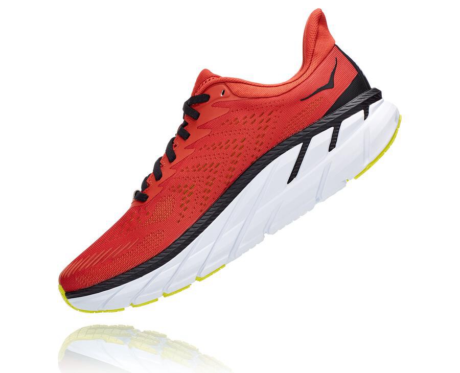 Tenis Hoka One One Masculino Vermelhas - Clifton 7 - 751-IZKUMY